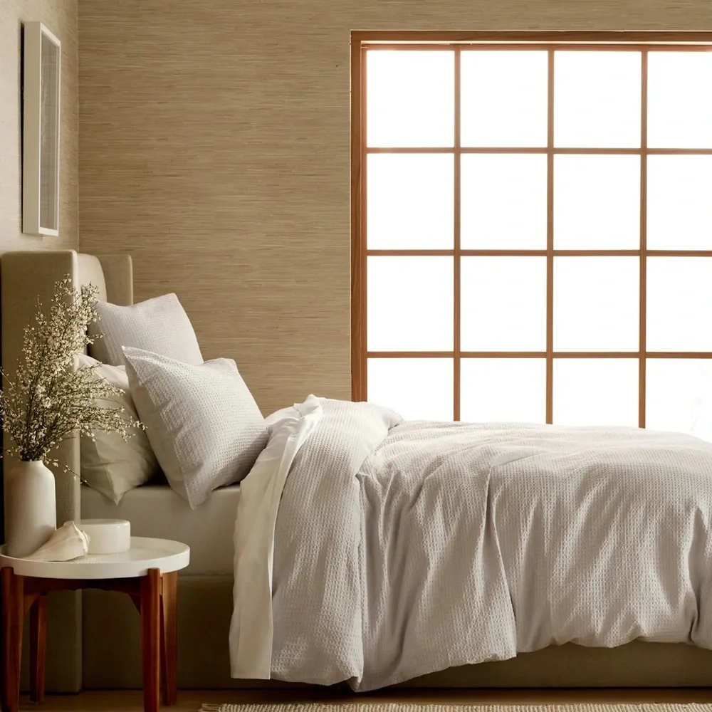 Quince Organic Luxe Honeycomb Duvet Cover